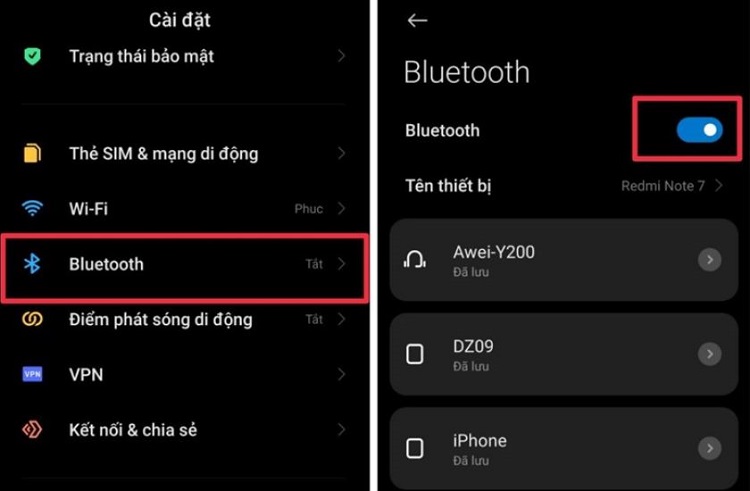 Bật Bluetooth trên Android