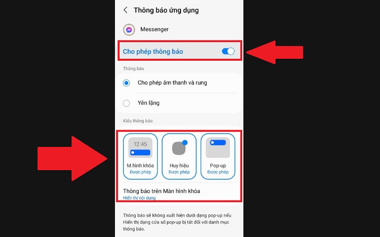 Bật thông báo Messenger cho Android