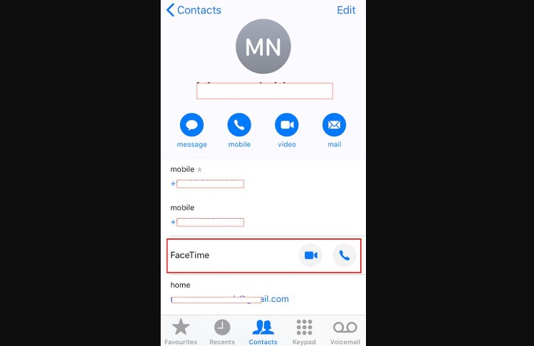 Bỏ túi cách hiện Facetime trong danh bạ trên iPhone