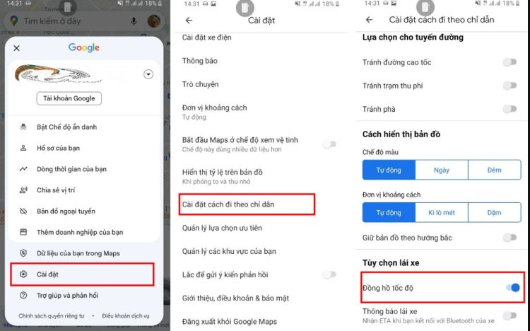 Cách bật cảnh báo tốc độ trên Google Maps