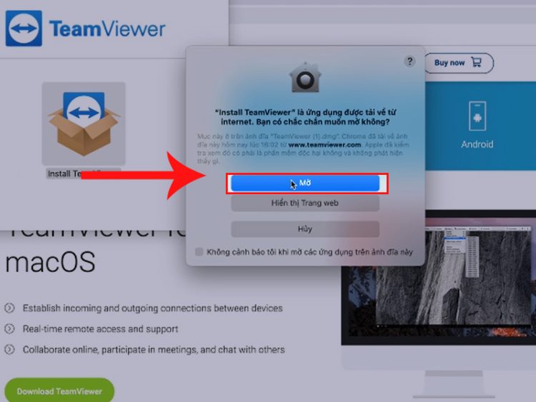 Cách cài đặt Teamviewer cho máy Macbook tại nhà