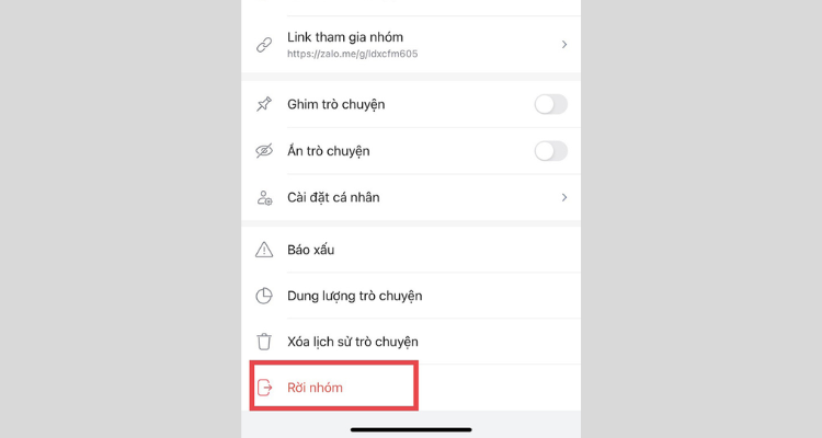 Cách chặn người khác thêm lại vào nhóm Zalo