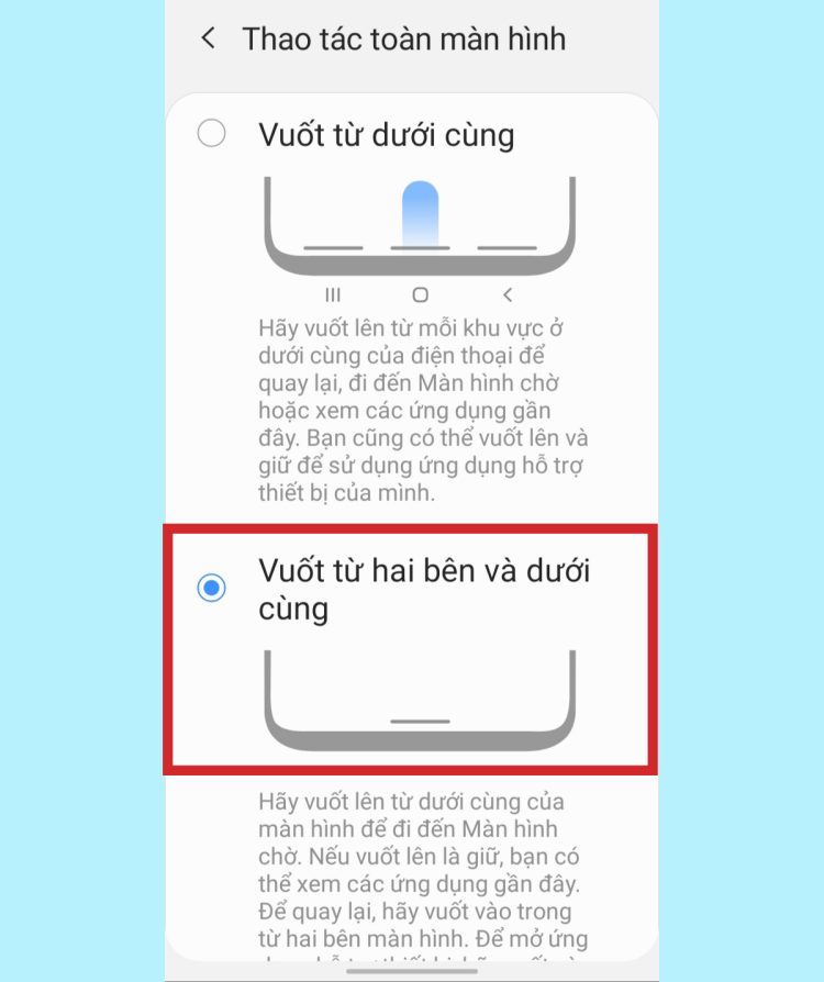 Cách chỉnh thanh điều hướng trên Samsung