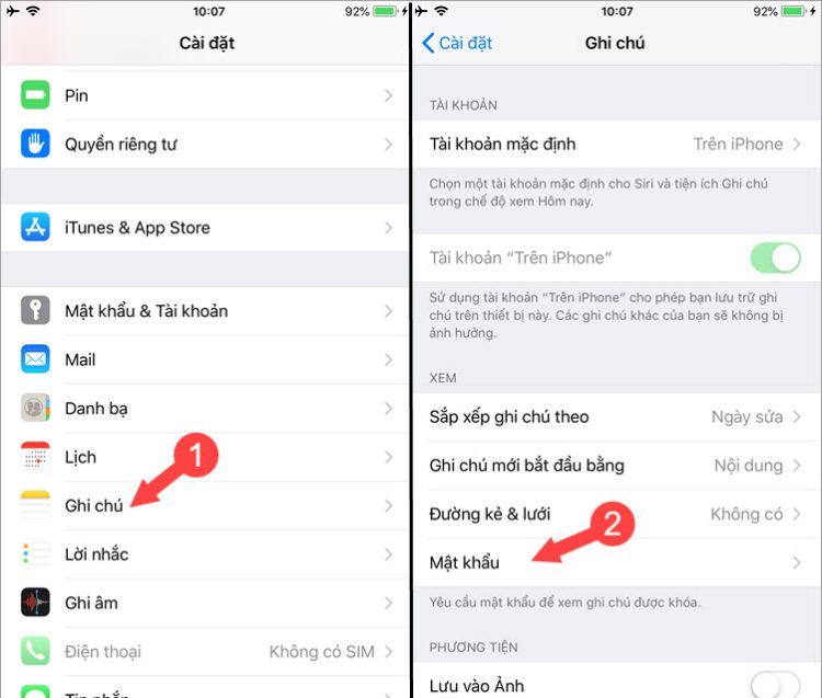 Cách đặt mật khẩu bảo vệ ghi chú trên iPhone 1