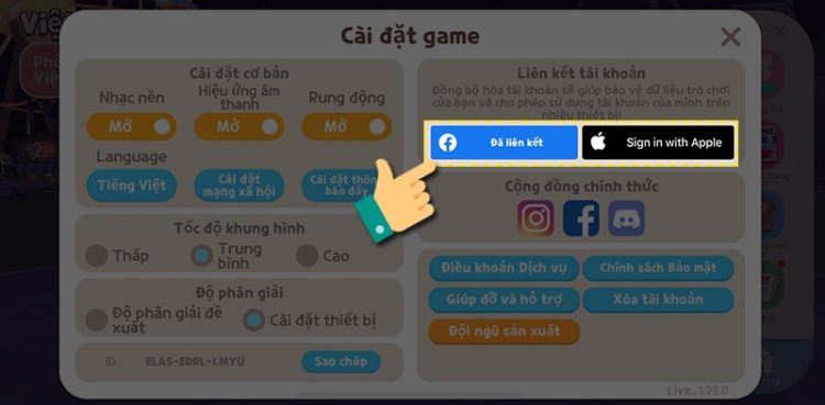 Cách đổi avatar trong Play Together khi liên kết với Facebook