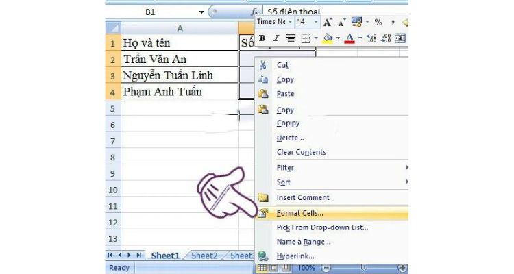 Cách khắc phục lỗi không định dạng được số trong Excel