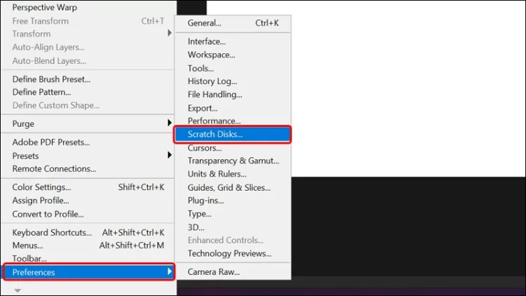 Cách khắc phục lỗi Scratch disks are full trong Photoshop 2