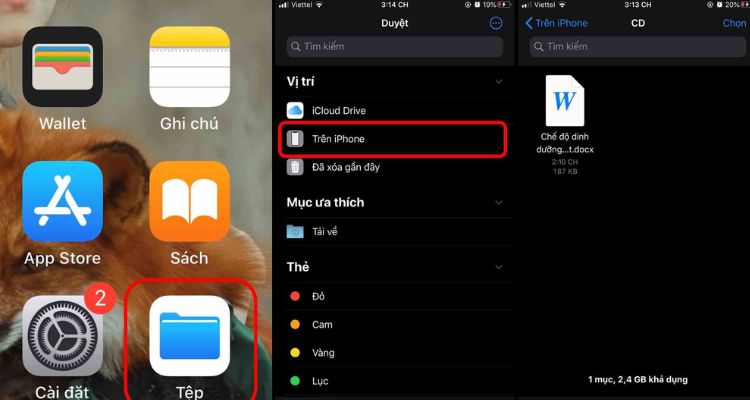 Cách mở file đã lưu trên điện thoại iPhone