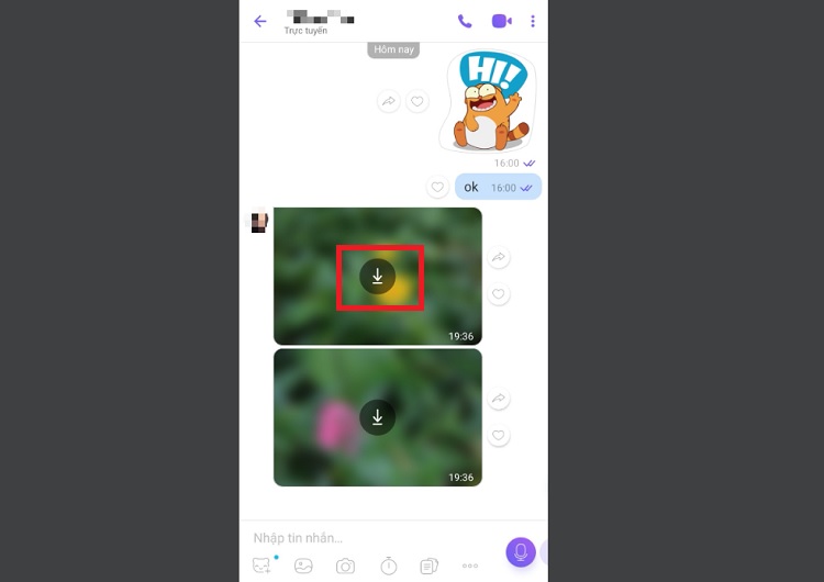 Cách tải ảnh từ Viber 1