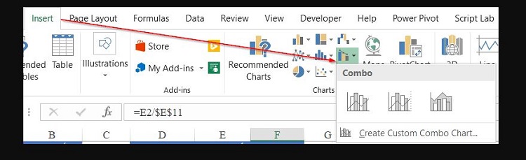 Chia sẻ cách vẽ biểu đồ trong Excel vừa cột vừa đường 1