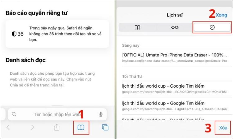 Cách xóa lịch sử Safari đơn giản 2