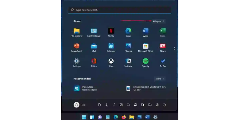 Cách xóa phần mềm đã cài trên Windows 11 bằng menu Start