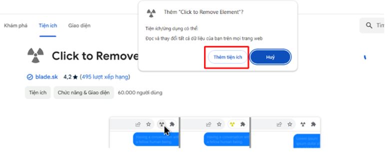 Hướng dẫn dùng Click to Remove Element B3