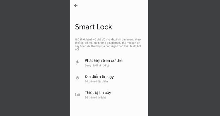 Cài đặt Smart Lock