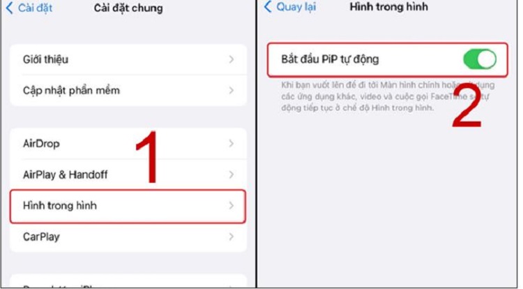 Cài đặt trên iPhone