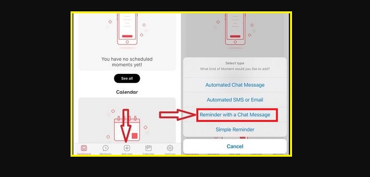 Reminder with a Chat Message