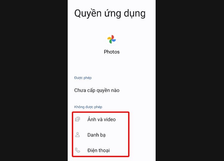 Cấp quyền ứng dụng Android