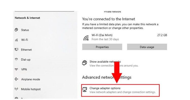 Change adapter options