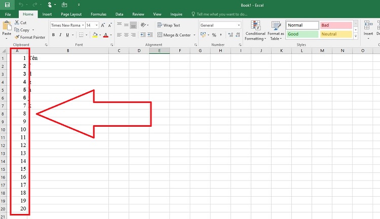 Chia sẻ cách đánh số thứ tự trong Excel khi xóa dòng