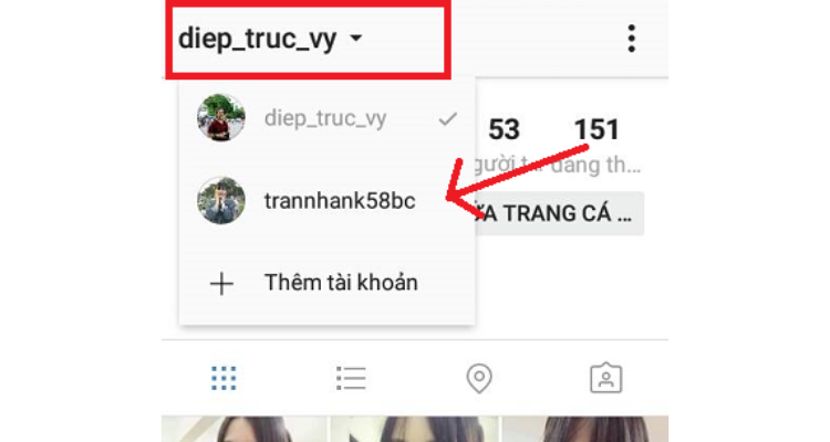 Chuyển đổi giữa các tài khoản Instagram trên ứng dụng