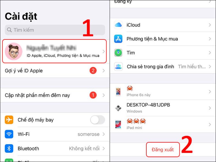 Đăng xuất tài khoản khỏi App Store