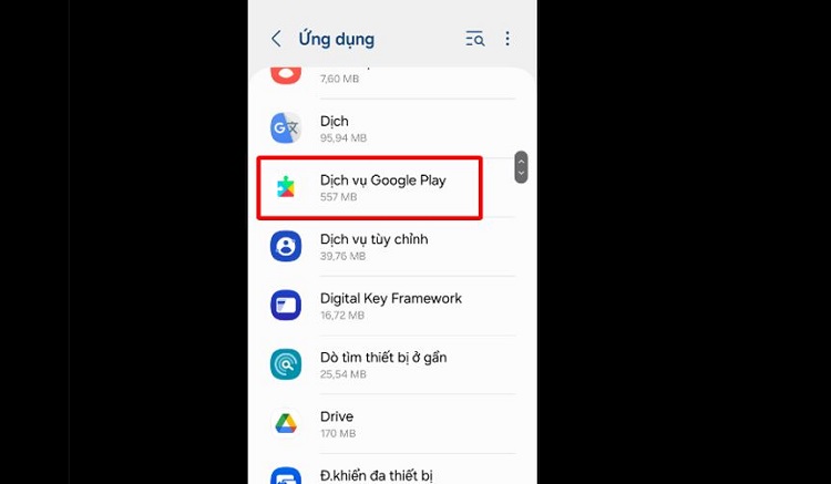 dịch vụ của Google Play