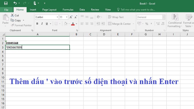 Đổi sang dạng text cách 1