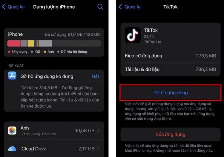 Dung lượng iPhone