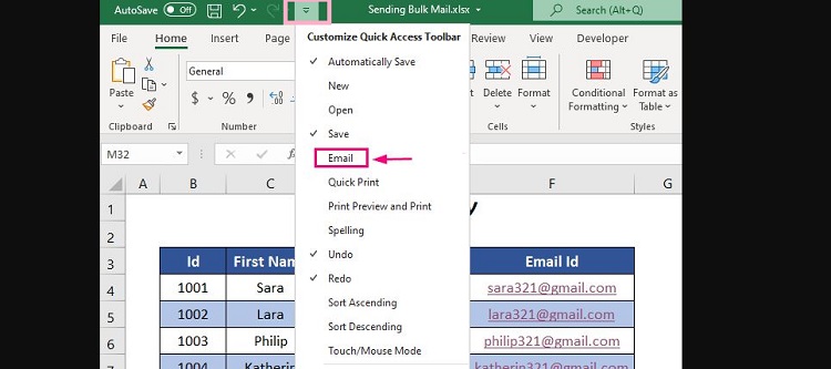 Gửi Email có Tệp đính kèm bằng Excel và Outlook B1