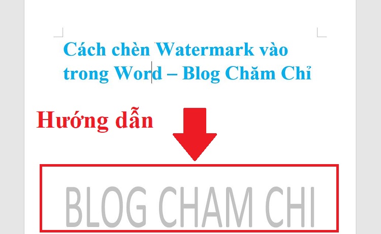 Hướng dẫn cách chèn Watermark vào trong Word