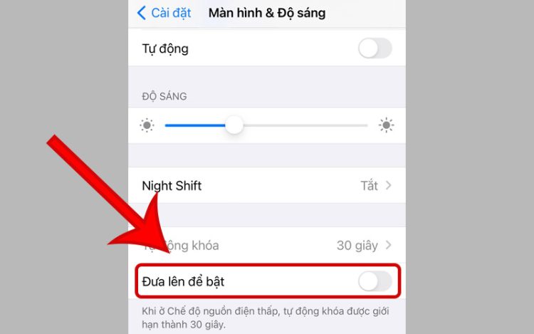 Hướng dẫn tắt nhấc điện thoại sáng màn hình trên iPhone