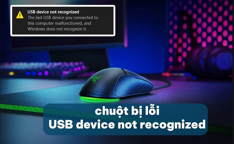 Khắc phục Chuột bị lỗi USB device not recognized