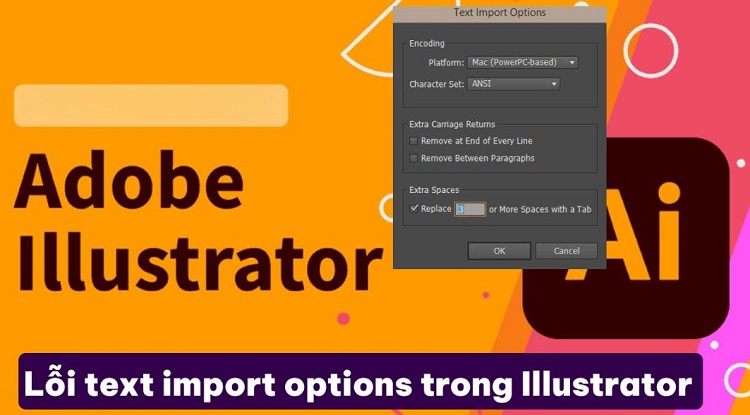 Khắc phục lỗi text import options trong Illustrator