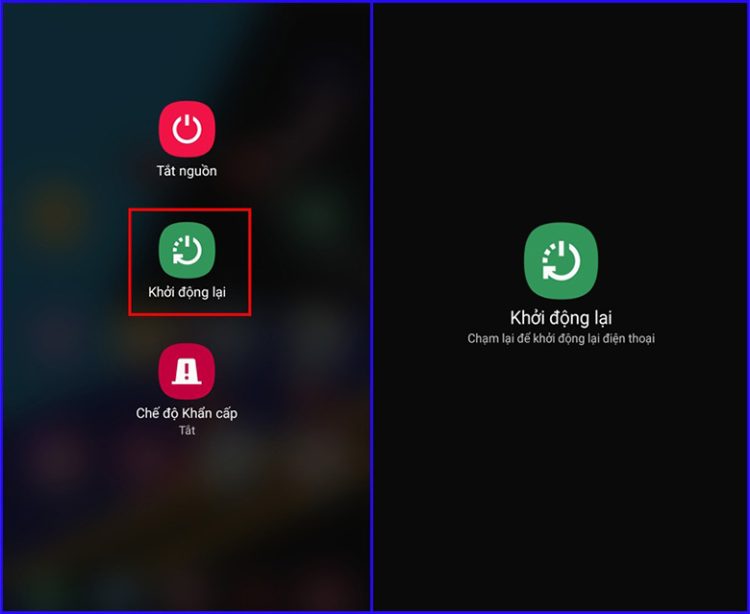 Khởi động lại điện thoại