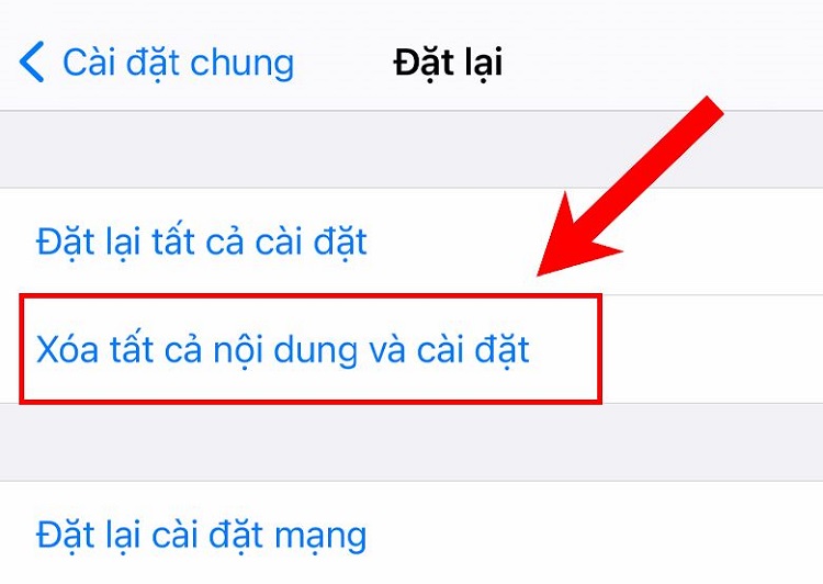 Khôi phục cài đặt gốc iPhone