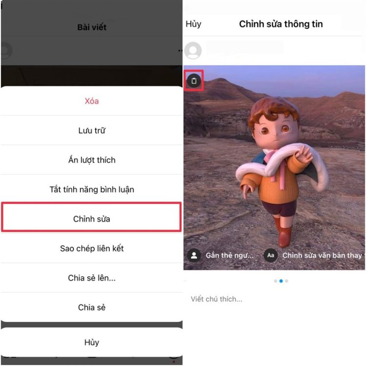 Làm thế nào để đổi ảnh trên Instagram