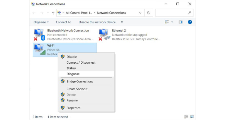 Lỗi DHCP is Not Enabled for Internet For WiFi trong Windows