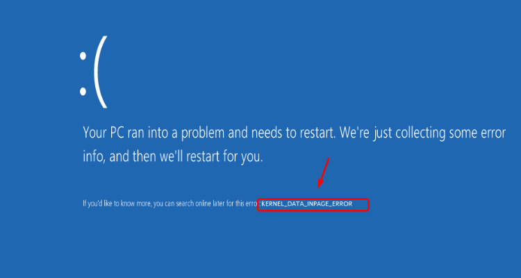 Lỗi Kernel Data Inpage Error trên Windows là gì
