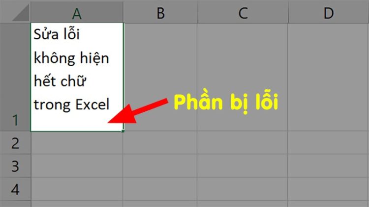 Lỗi không hiển thị hết nội dung trong Excel bắt nguồn từ đâu?