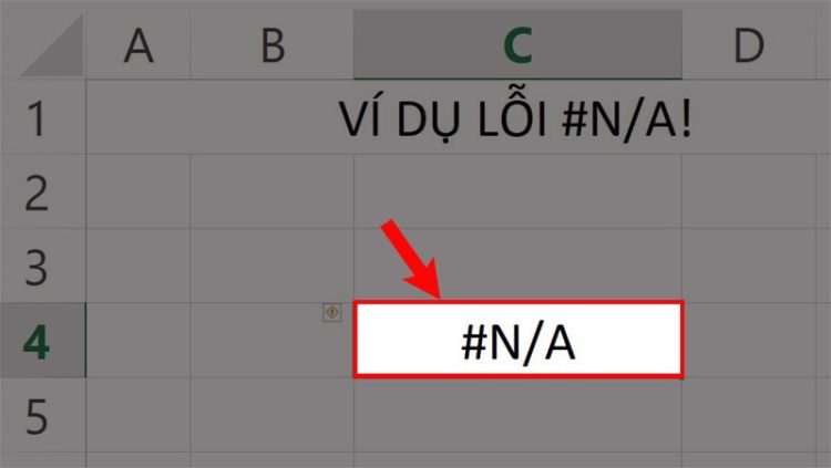 Lỗi N/A trong Excel