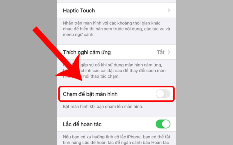 Mẹo tắt sáng màn hình khi chạm vào màn hình iPhone