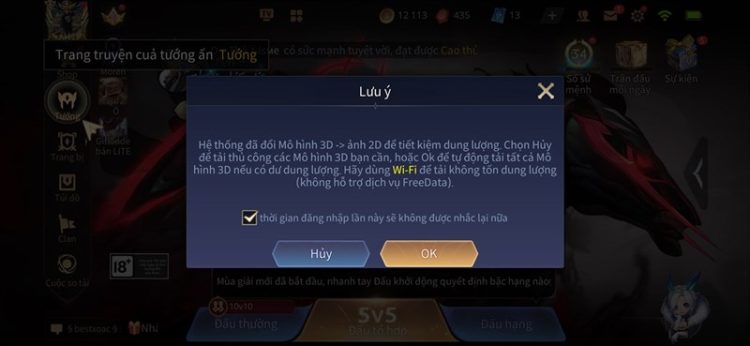 Một số lưu ý khi tải game Liên quân Mobile