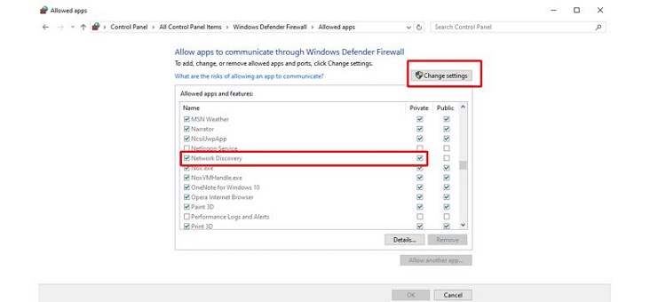 Thiết lập Windows Firewall