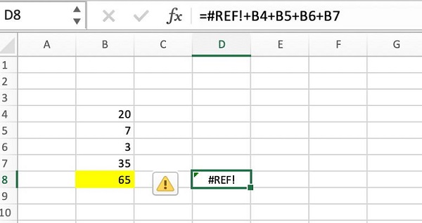 Nguyên nhân gây ra lỗi #REF! trong Excel