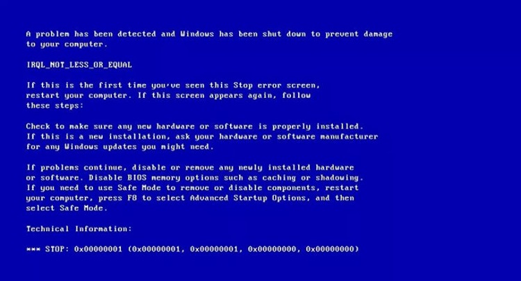 Nguyên nhân màn hình xanh driver irql not less or equal trên Windows 11