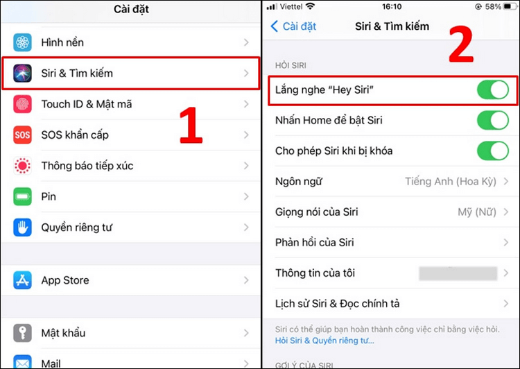 Khắc phục Siri bị lỗi không nhận giọng nói