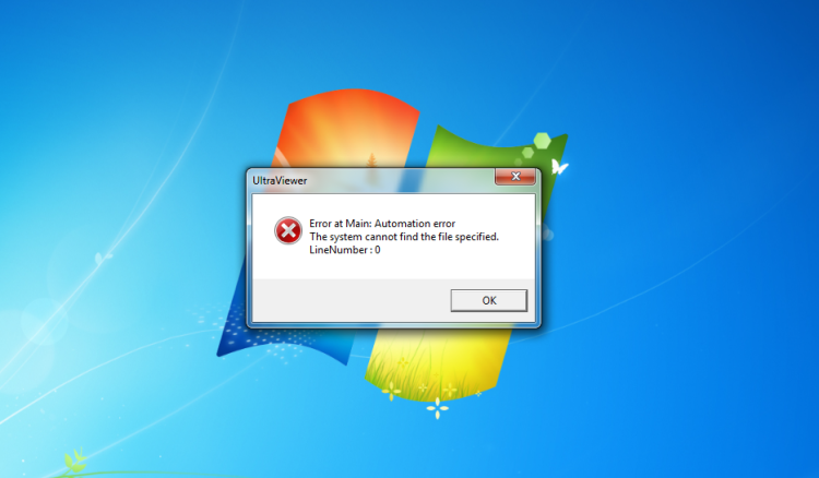 Tại sao xảy ra lỗi Error At Main Line Number 0 trên Ultraviewer