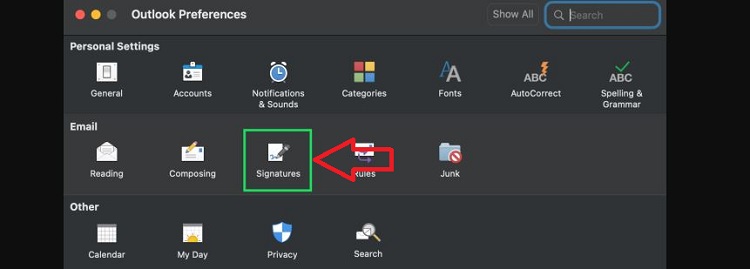 Tạo chữ ký Outlook trên Macbook 2