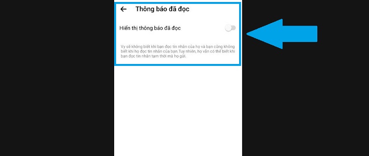 Tắt thông báo đã đọc Messenger