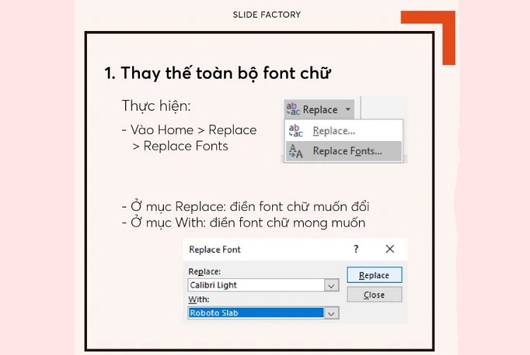 Thay thế toàn bộ font chữ